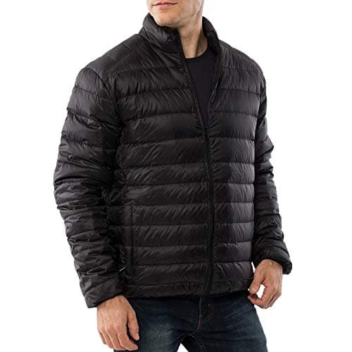 alpine swiss Niko Men’s Puffer Jacket | Warm Down Alternative Insulated Coat | Packable, Water-Resistant & Windproof Winter Outerwear with Zipper Pockets BLK XL — view 4