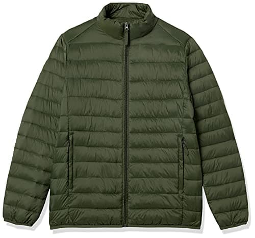 Amazon Essentials Men's Packable Lightweight Water-Resistant Puffer Jacket (Available in Big & Tall), Dark Green, S — view 6
