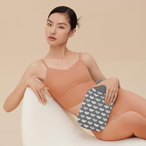 INOOMP 2l Thick PVC Hot Water Bottle with Cotton Cover, Portable Hand Warmer, Outdoor and Travel Winter Accessory, Relieves Arthritis and Provides Comfortable Warmth — view 6