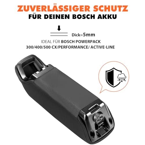 Besudo Ebike battery case for Bosch Powerpack, ebike accessory as e-bike battery protection for Powerpack 300/400/500 CX Performance Active-Line e, e-bike battery cover protective cover — view 3