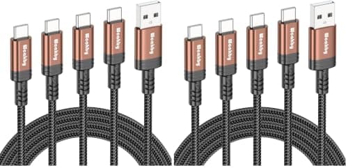 Samsung Charger Cable fast charge 8 Pack 1M+1M+2M+2M USBC to USB Cable for Samsung S23 iPhone 15 Pro Max Plus Switch PlayStation 5 Google Pixel 7 Pro Huawei etc.
