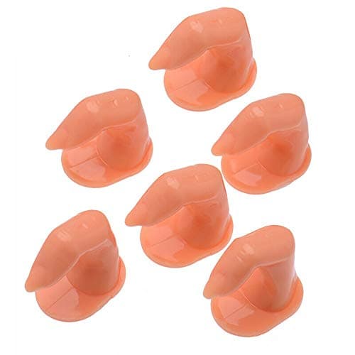6 x False Nail Art Practice Training Fingers + FREE GIFT Manicure Nail Tips Polish Designing Display Model Nail Art Beginer Practice Training Tool Manicure Display Tip With Nail — view 3