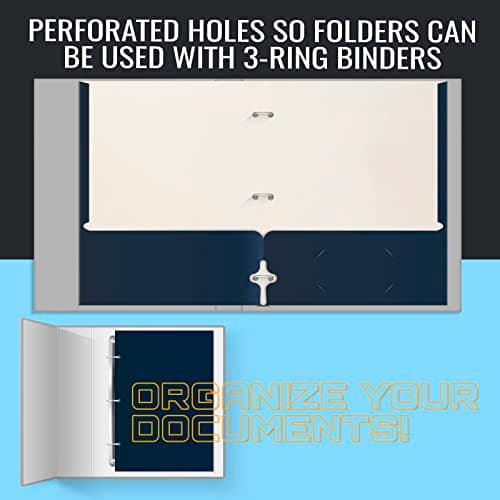 Better Office Products Two Pocket Portfolio Folders, 50-Pack, Navy Blue, Letter Size Paper Folders, by , 50 Pieces, Dark Blue — view 4