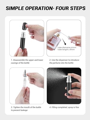 BELEVO Perfume Atomiser Bottle Refillable, 3 Pieces Portable Aftershave Travel Bottles 5ml Mini Aftershave Dispenser Travel Must Haves, Small Perfume Refill Bottle for Pocket, Handbag — view 5