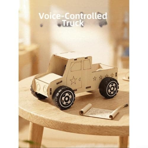 STEM Projects For Kids, DIY Wooden 4WD Remote Control Car Model — view 6