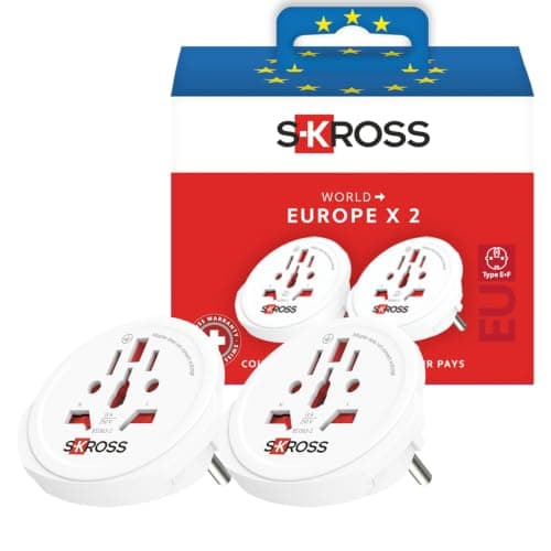SKROSS World to Europe Country Travel Adapter 2-Pack