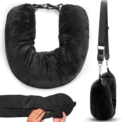 Stuffable Neck Pillow for Travel Travel Neck Pillows With Adjustable Straps