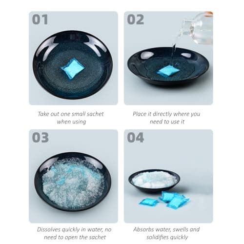 20PCS Portable Toilet Gel with Absorbent Crystals & Powder,Fast-Acting Camping Toilet Gel for Outdoor Car Survival Kits,Odor Control Toilets Bags,Camping Toilets Absorbent Powder — view 5