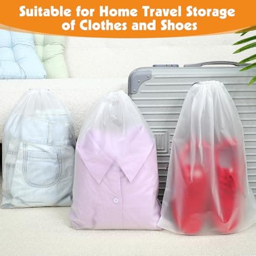 40 Pcs Clear Clothes Bags for Travel, Drawstring Bags 40 * 30 CM+50 * 40 CM — view 3