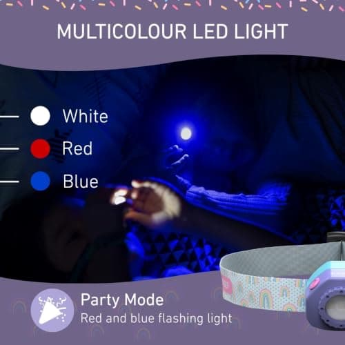 Ledlenser KIDLED4R Kids Rechargeable Head Torch, Lightweight - Purple — view 3