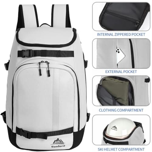 FeedMoo Ski Boot Bag Black White Snowboard Travel Skate Cooler Backpack — view 4