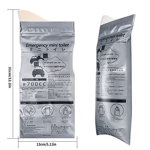 lzijun 10 Pcs Urine Bags, 700ml Emergency Camping Pee Bags, Portable Urinal Toilet Bags, Travel Outdoor Car Traffic Jam Emergency Vomit Bag for Men Women Kids Children Patient Emergency Urinal Bags — view 2