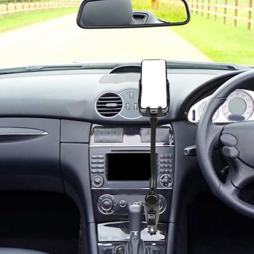 SOIMISS Dual USB Port Car Charger Mobile Phone Mount Dashboard Cigarette Lighter Socket Bracket 11.00 cm Anti Scratch Padding for Navigation Devices Vehicle Interior Autos Accessories 12V 24V — view 4