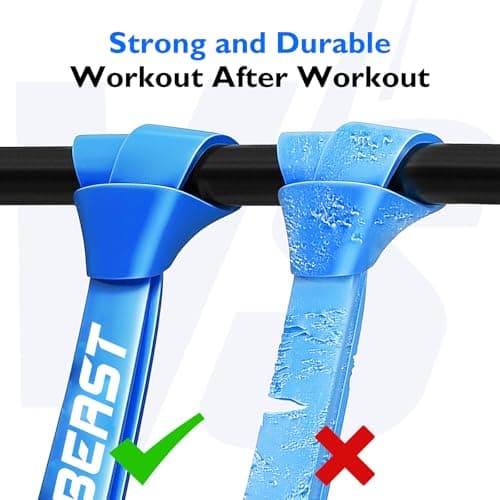 FitBeast Resistance Bands Set, 5 Levels Pull Up Bands for Powerlifting, Muscle Building, Home Gym Workout, Stretching, Stretch Bands with Door Anchor — view 5