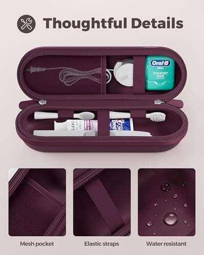 ProCase Toothbrush Travel Case for Oral-B & Philips Sonicare -Plum — view 6