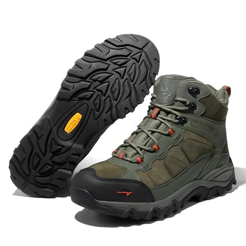 NORTIV 8 Men's Waterproof Lightweight Walking Boots,Size 10,Army Green — view 2
