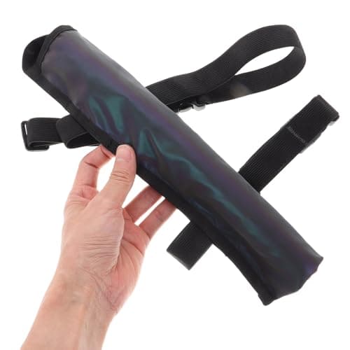 BESTOMZ Colourful Reflective Folding Fan Packing Bag with Adjustable Straps, Wearable Sleeve for Festival Outfits Dance Performances — view 3