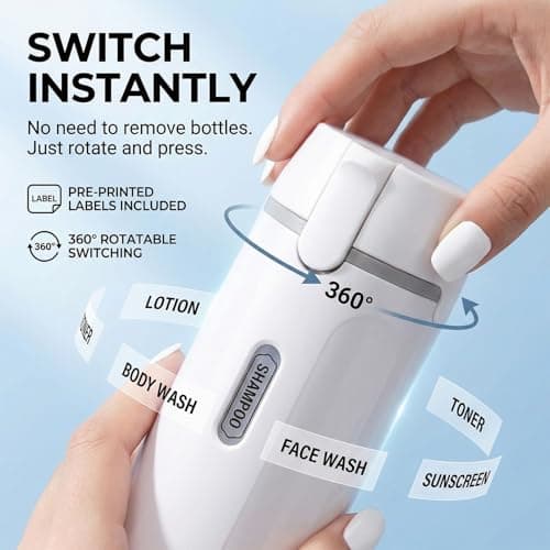4 in 1 Travel Dispenser Bottle, 120ml Travel Bottles for Toiletries Set — view 4