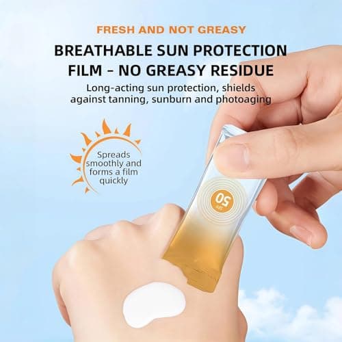 50 PCS Mini Sunscreen Travel Size, Sunscreen for Women, SPF 50+ Waterproof Travel Sun Cream, Long Lasting Mini Sun Cream for Face & Body — view 3