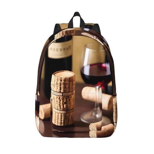 YQxwJL Wine cork print Backpack for Women, Carry On Backpack Laptop Bag for Weekender Business Hiking Travel