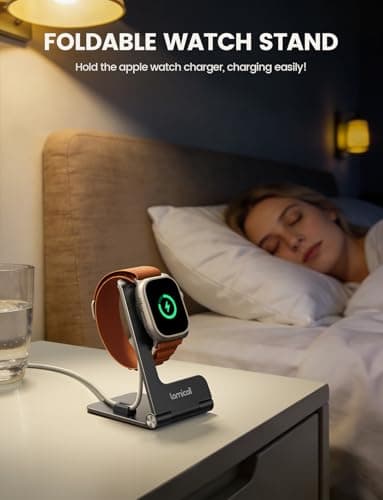 Lamicall Foldable Charger Stand for Apple Watch-[Ultra-Thin]Charging Holder — view 2