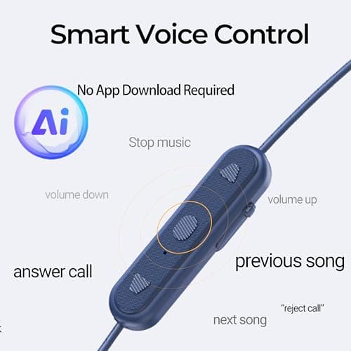 Neckband Bluetooth Wireless Headphones, 480H Playtime In Ear Magnetic Earbuds, HiFi Stereo Sound Earphones, 5.4 Bluetooth, ENC Noise Cancelling, Type-C Charging for Home Office Travel Business Sports — view 4