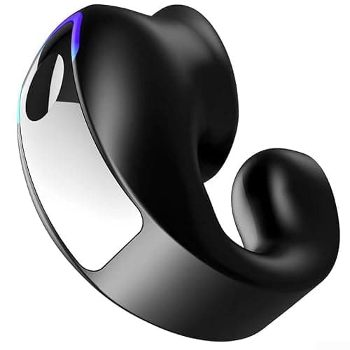 Lightweight Plastic Ear Clip Headphone with Mic(black) — view 3