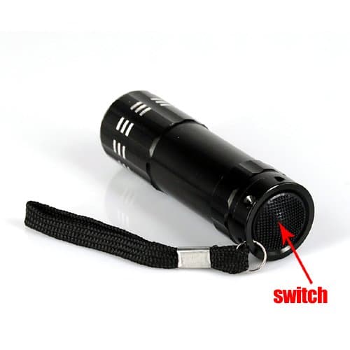 Accessotech 9 LED Bright Black Aluminum Flashlight Mini Small Torch Travel Camping Hiking — view 5