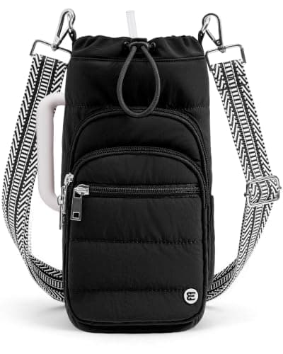 Water Bottle Holder with Strap, 40/32 oz Crossbody Bottle Carrier Bag