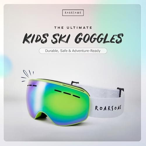 Roarsome Kids Ski Goggles | Anti-Fog UV Protection with OTG Fit & Strap — view 2