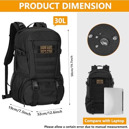 VIRAHYEM 30L Military Tactical Backpacks Molle Army Assault Pack — view 2