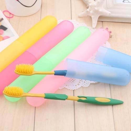 Ciieeo Toothbrush Plastic Box Portable Tooth Brush es Case with 21pcs Breathable Storage Travel and Home — view 4