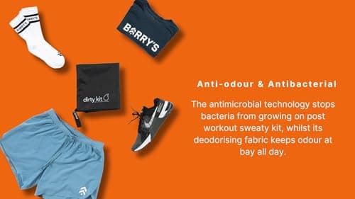 Dirtykit Antibacterial Bag - Reduces Spread of Odours + Kills 99% of Bacteria - Perfect for Gym Bag/Trainers/Shoes - With Secure Zip Closure - As Seen in GQ and Vogue — view 2