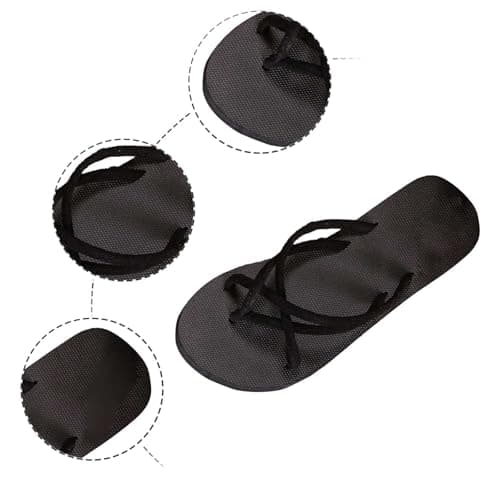Generisch Comfortable Summer Slippers for Women Casual Flat Slide Sandals Soft Toe Post Flip Flops for Beach Walking Indoor Outdoor, black, 5 UK — view 4