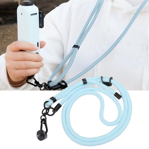 LIYJTK Action Camera Lanyard Adjustable Quick Release Anti Lost Rope for Pocket 3, Action 5, ONE X4 Adjustable Strap (Blue) — view 5