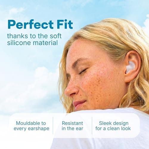 Medi Grade Silicone Ear Plugs for Sleeping, 6 Pairs, 27dB Noise Reduction — view 3