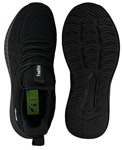 Feethit Trainers Men Running Shoes Tennis Sports Sneakers Walking Black 9 — view 6
