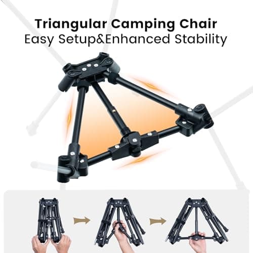 OneTigris TIGERBLADE Camping Chair, Lightweight Folding Backpacking Hiking Chair, Compact Portable 330 lbs Capacity — view 5