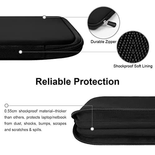 AULEEP 11-12 Inch Laptop Sleeves Tablet Carrying Cases Lightweight, Black — view 5