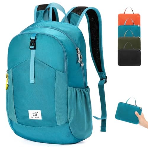 SKYSPER Lightweight Travel Backpack Anti-Theft RFID Foldable Daysack for Women Men, 20L Small Hiking Daypack Packable Rucksack