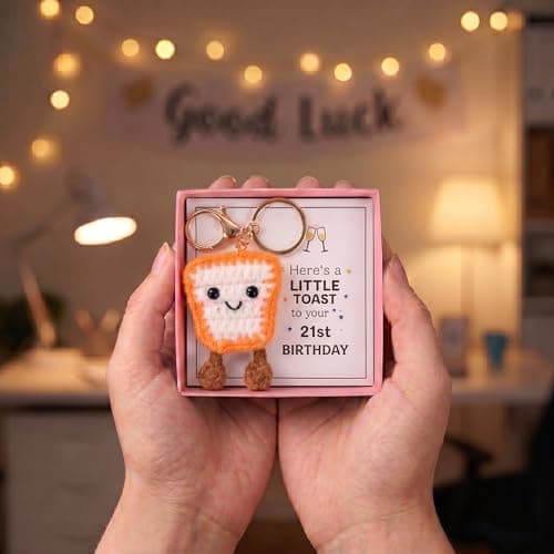 DINSAGE 21st Birthday Gift for Her Him Women Men Girls Keyring, Card, Gifts Box Set，Unique 21st Birthday Presents Ideas for Sister, Granddaughter, Friend, Son, Daughter, Niece, Nephew — view 6
