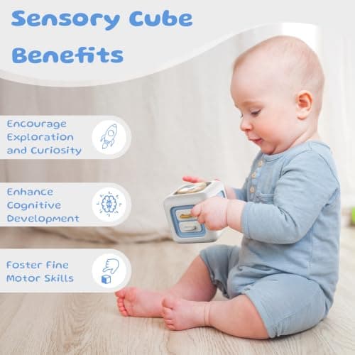 lerrbo Busy Cube Sensory Toy for Babies 6M+, 1PCS — view 3