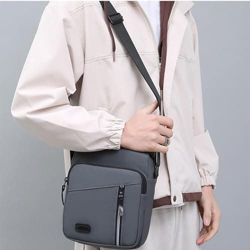 VIRAHYEM Men's Shoulder Bag Crossbody Bag Large Business Messenger Bag — view 3