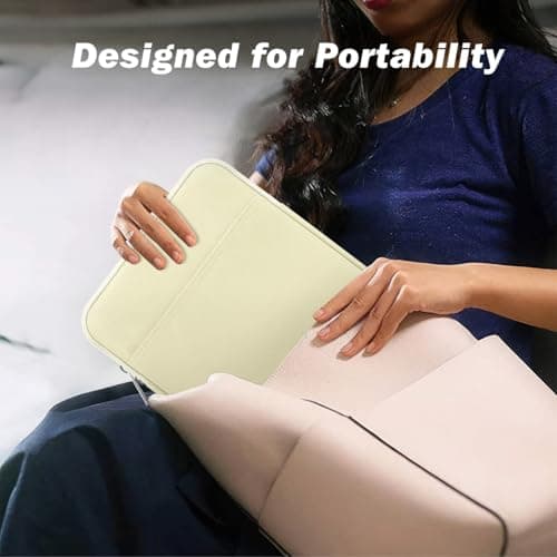 Dadanism 9-11 Inch Tablet Sleeve Bag Padded Carrying Case, Beige — view 6