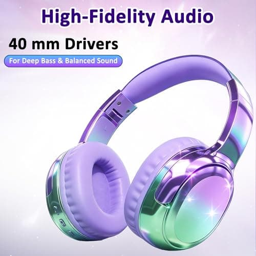 MOXKING Wireless Headphones, Over Ear Bluetooth Headphones with Microphone — view 6