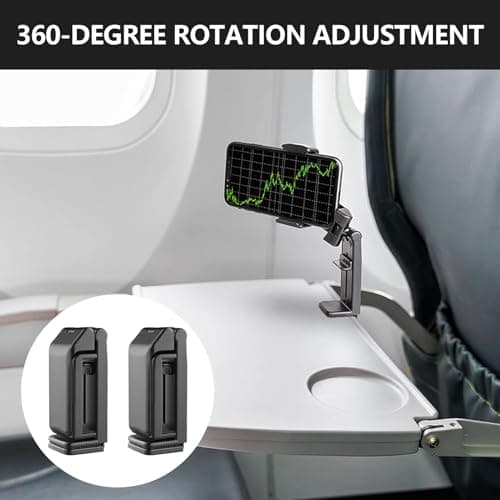 CHUMHU Airplane Phone Holder, 2 pcs Phone Holder for Plane Travel, Aeroplane Phone Hold er, Phone Ho lder for Pl ane, Suitable for Daily Office, Watching TV Series at Home, Flying — view 4