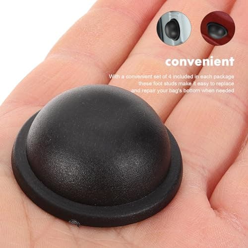 OFFIGAM DIY Accessories 4pcs Black Round Plastic Bag Feet for Backpack Trolley Base and Suitcase Repair — view 5