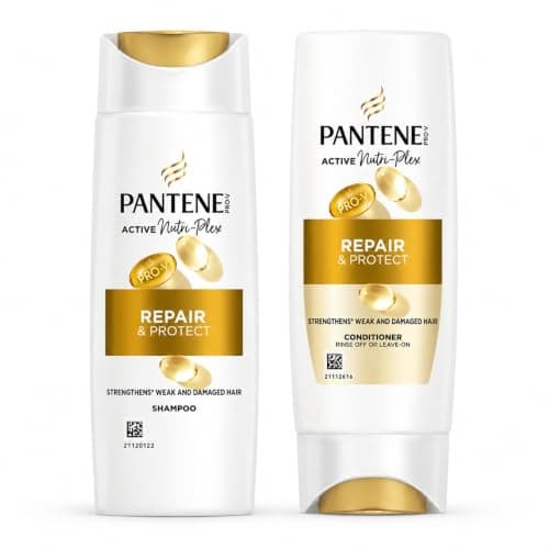 Pantene Pro-V Repair & Protect Shampoo and Conditioner Travel Set, 2 x 90ml Mini Hair Care Duo for Weak and Damaged Hair, Holiday and Travel Toiletries