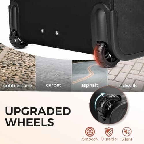 Ytonet Lockable Wheeled Laptop Bag, 17.3 Inch Laptop Bag with Wheels — view 4