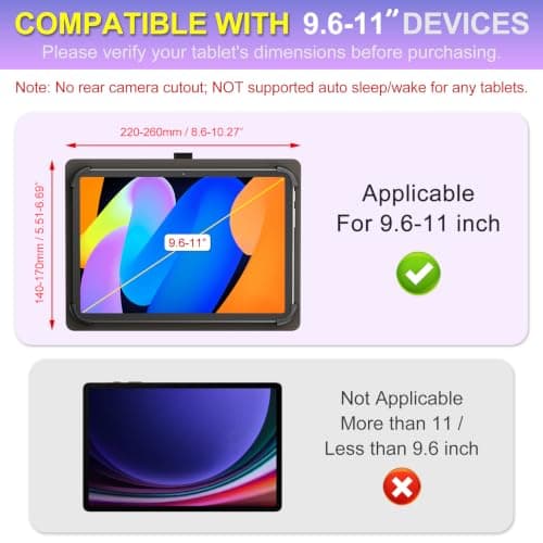 GOZOPO Universal Case for 10.1 inch Tablet/Android 16 Tablet 11 inch — view 2